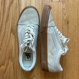 Old Skool Vans Cream with RARE Gum Sole